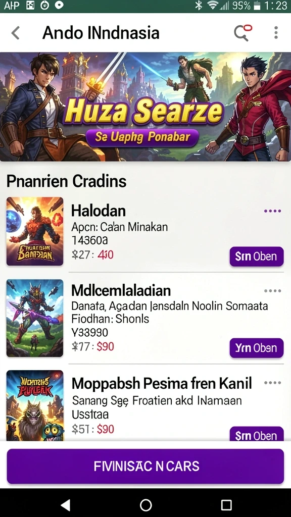 Berbagai tema slot yang tersedia untuk dipilih.