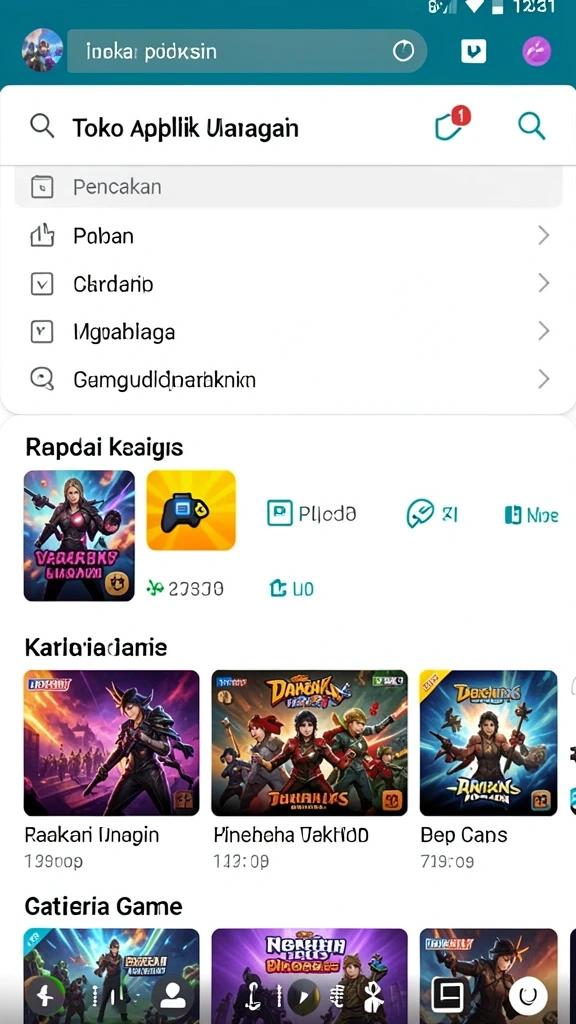 Banyak pilihan tema permainan menarik.