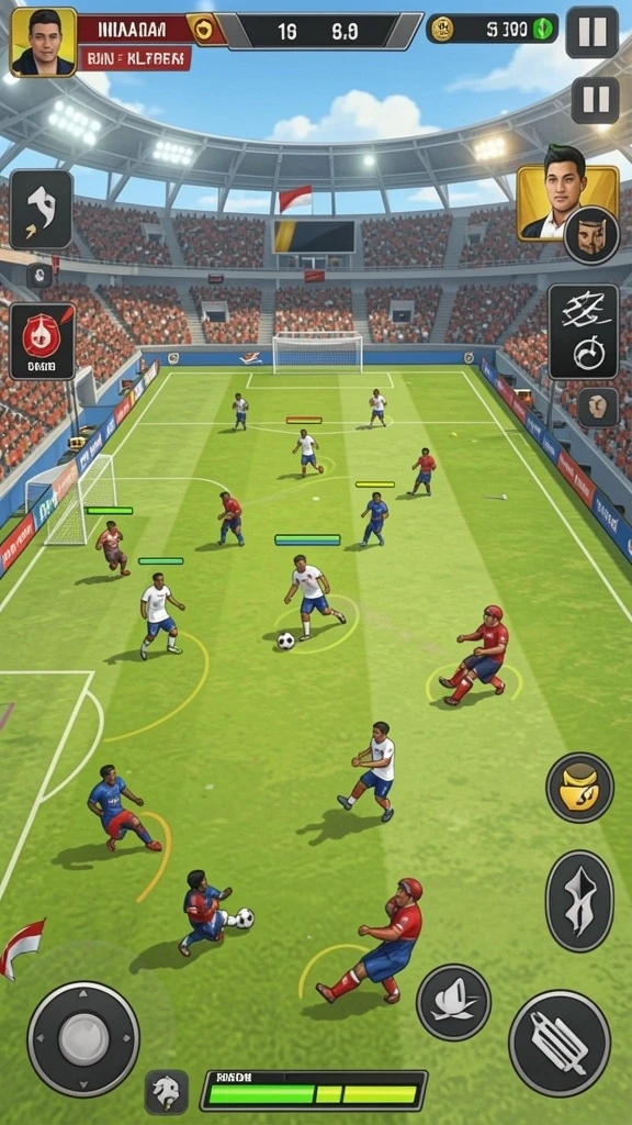 Level tantangan dengan pemandangan memukau dan detail.