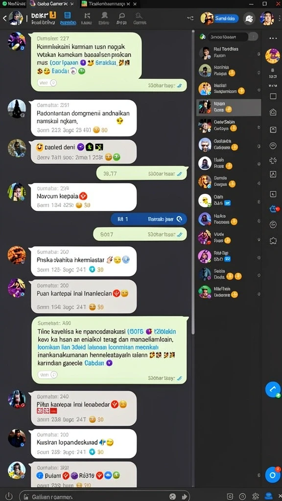Fitur interaksi sosial dengan pemain lainnya.
