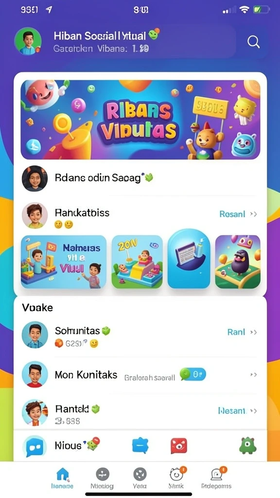 Tangkapan layar komunitas aktif dan interaksi antar pemain.