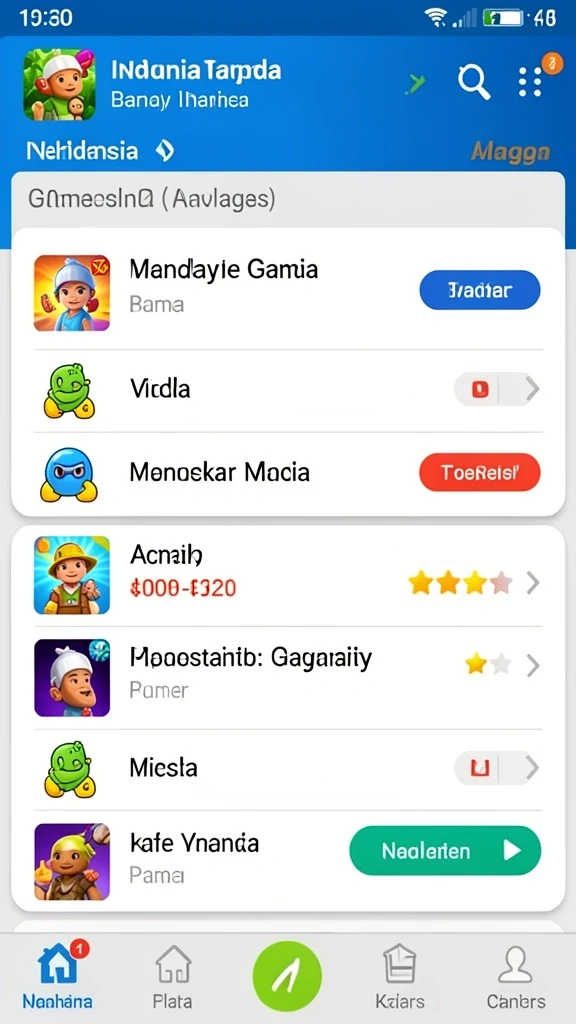 Tampilan awal aplikasi UANG4D dengan navigasi yang mudah.