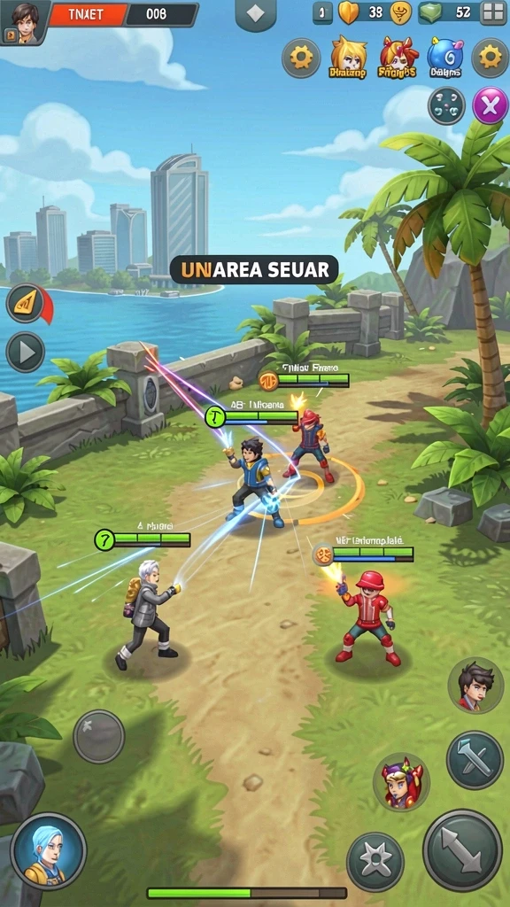 Screenshot: Pemandangan dunia mitologi yang memukau.